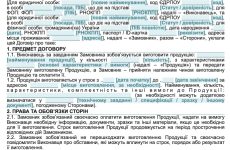 Договір на виготовлення продукції