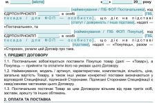 Договір поставки товару зі Специфікацією